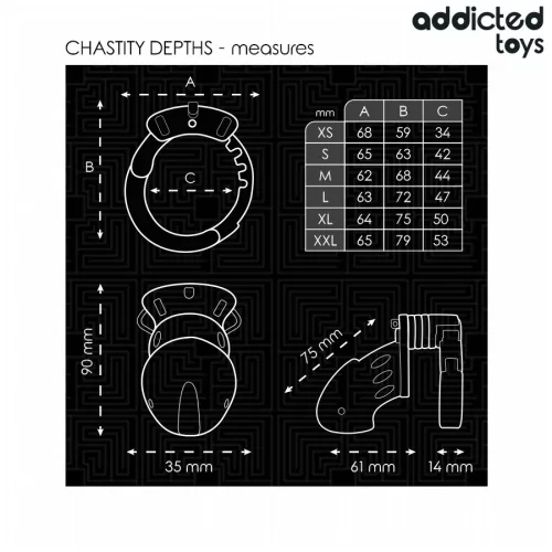 ADDICTED TOYS LOCKED - 7,5 cm hiszti-fogó pénisz ketrec