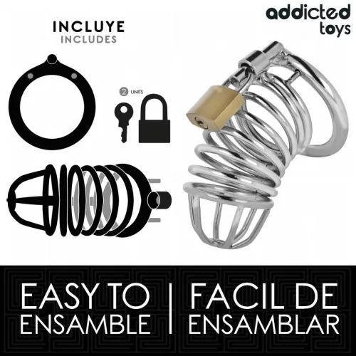 ADDICTED TOYS LOCKED – fém pénisz ketrec M méret