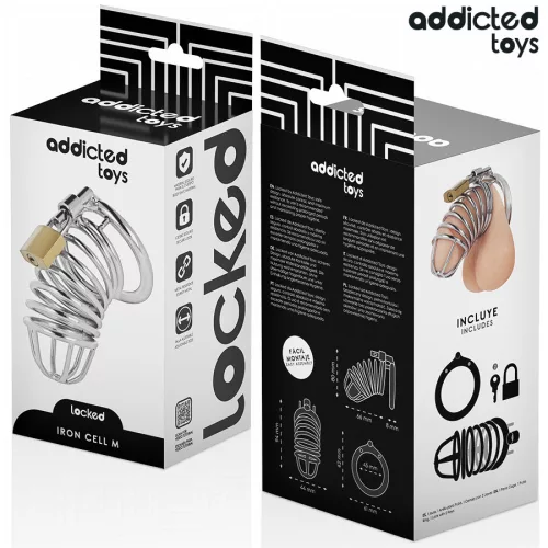 ADDICTED TOYS LOCKED – fém pénisz ketrec M méret