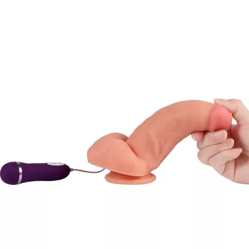 SHEQU Red Eagle – távirányítós vibrátor dildo 17 cm