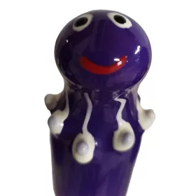CONDOMERIE - Handbemaltes Kondom mit violettem Oktopusmuster