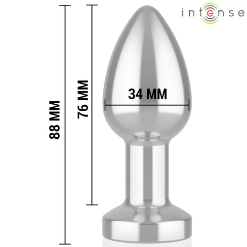 INTENSE - távirányítós fém anális vibrátor 10 rezgési móddal