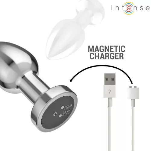 INTENSE - távirányítós fém anális vibrátor 10 rezgési móddal