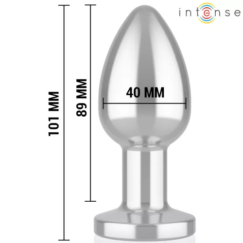 INTENSE - fém anál vibrátor 10 rezgéssel távirányítóval