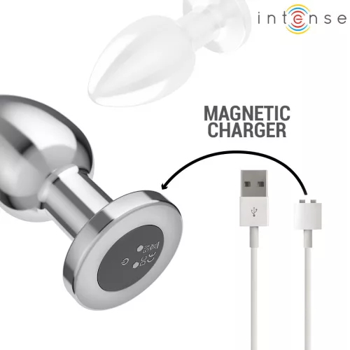 INTENSE - fém anál vibrátor 10 rezgéssel távirányítóval