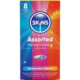 SKINS - válogatott prémium óvszer csomag 8 db