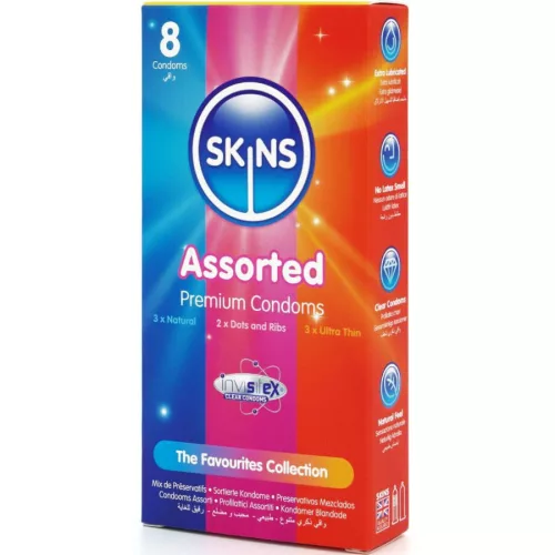 SKINS - válogatott prémium óvszer csomag 8 db