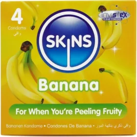 SKINS - prémium banán ízű óvszercsomag 4 db