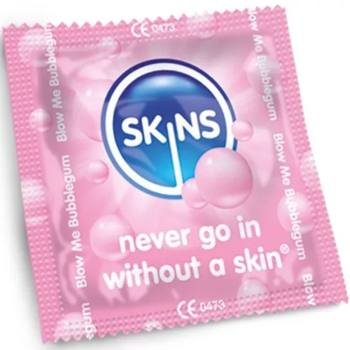 SKINS Bubblegum – prémium óvszer 8 db-os csomagban