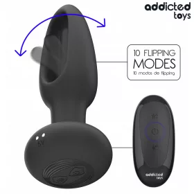   ADDICTED TOYS – vibráló nyelvű anális dugó távirányítóval