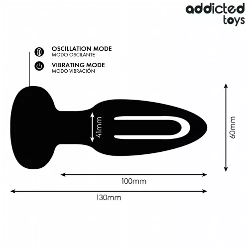 ADDICTED TOYS – vibráló nyelvű anális dugó távirányítóval