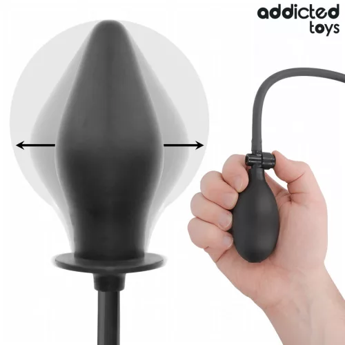 Addicted Toys Anál plug Felfújható, P-pont stimuláló Szilikon fekete