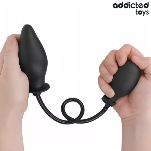 Addicted Toys Anál plug Felfújható, P-pont stimuláló Szilikon fekete