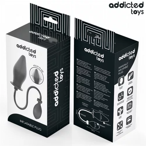 Addicted Toys Anál plug Felfújható, P-pont stimuláló Szilikon fekete