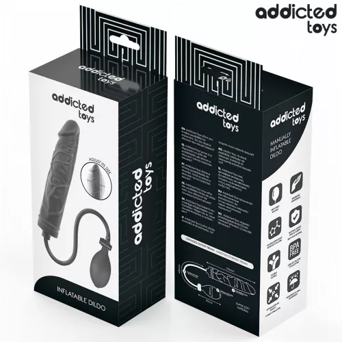 Addicted Toys felfújható dildó állítható méret P-pont stimuláló szilikon