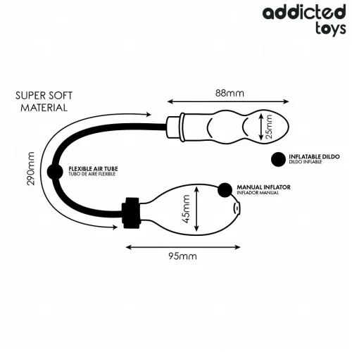 Addicted Toys Anál plug Felfújható, P-pont stimuláló Szilikon