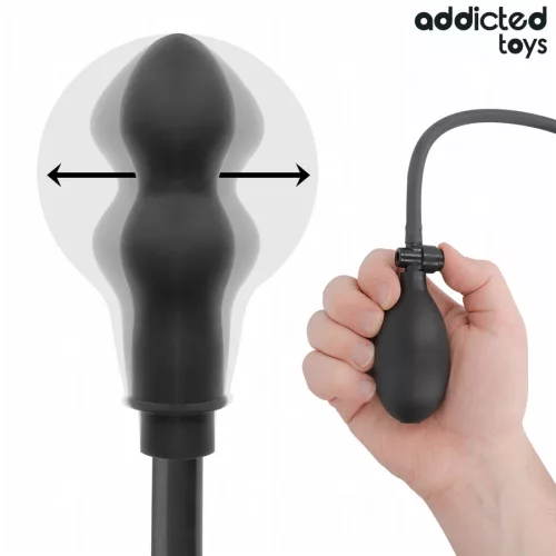 Addicted Toys Anál plug Dupla felfújható, állítható méret fekete