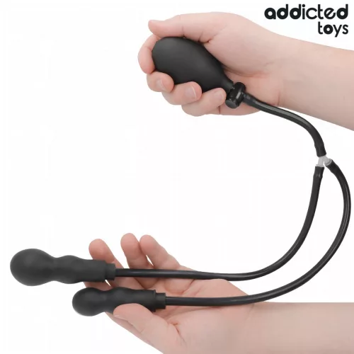 Addicted Toys Anál plug Dupla felfújható, állítható méret fekete