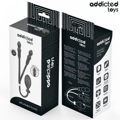 Addicted Toys Anál plug Dupla felfújható, állítható méret fekete