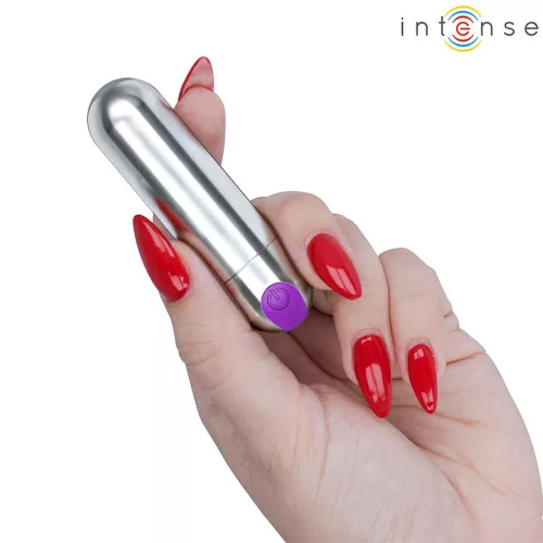 INTENSE KAREN MINI – újratölthető vibráló golyó ezüst színben