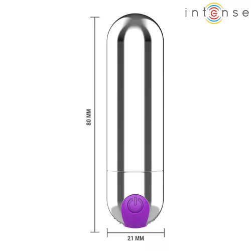 INTENSE KAREN MINI – újratölthető vibráló golyó ezüst színben