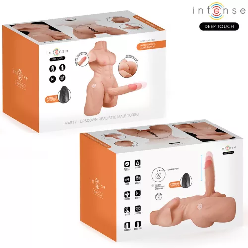 INTENSE DEEP TOUCH – távirányítós vibráló torso dildóval