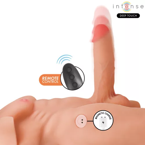 INTENSE DEEP TOUCH – távirányítós vibráló torso dildóval
