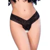 Chilirose CR 4885 tanga nyitott kivágással fekete S