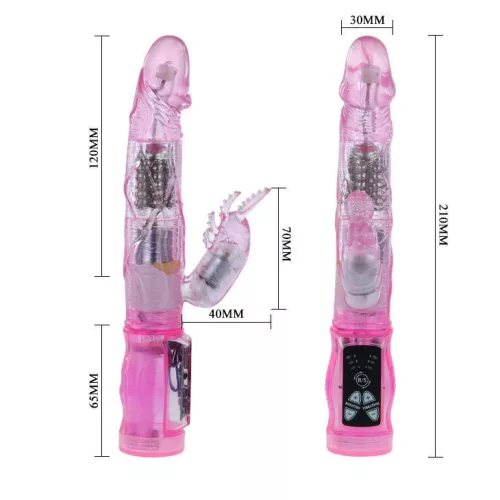 BAILE Mini Rabbit – prémium intim vibrátor lila színben