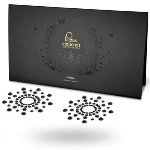 Bijoux Indiscrets Mimi öntapadós mellbimbótakaró - fekete