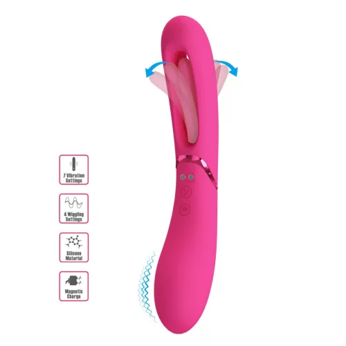 Romance Vibrátor 7 rezgés, 4 ringató G-pont stimuláló USB-töltés