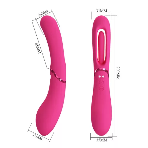 Romance Vibrátor 7 rezgés, 4 ringató G-pont stimuláló USB-töltés