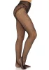 Crotchless backseam tights O/S - black