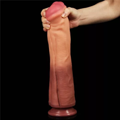 12'' Doppelschichtiger Platin-Silikon-Cock