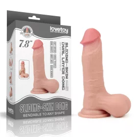 7,8' Sliding Skin Dual Layer Dong – ganzer Hoden