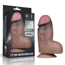 7" Doppelschichtiger Silikon Nature Cock Brown