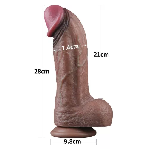 11'' Doppelschichtiger Silikon-Schwanz XXL