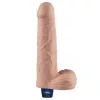 9" REAL SOFTEE Rechargeable Vibrating Dildo (Flesh)