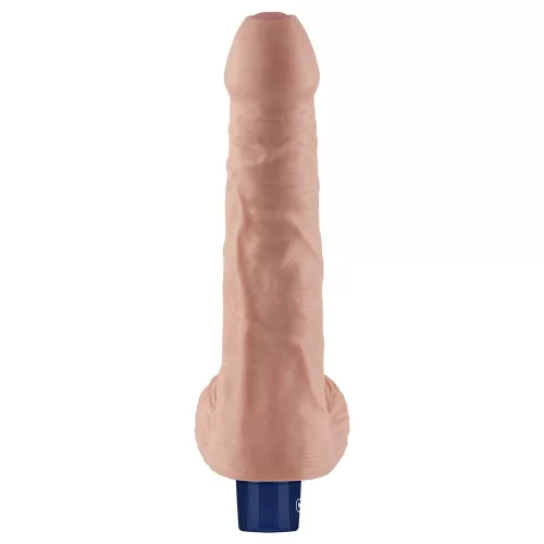9" REAL SOFTEE Rechargeable Vibrating Dildo (Flesh)