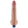10" REAL SOFTEE Rechargeable Vibrating Dildo(Flesh)