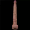 16'' Dual Layered Bendable Silicone Cock XXL(Flesh)