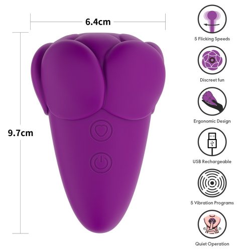 Flicker wiederaufladbarer Vibrator Lila