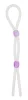7 inch Silicon Cock Ring With 2 Beads Lavender