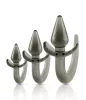 Black Axinite 3 In 1 Anal Plug Kit Set with Tail Design