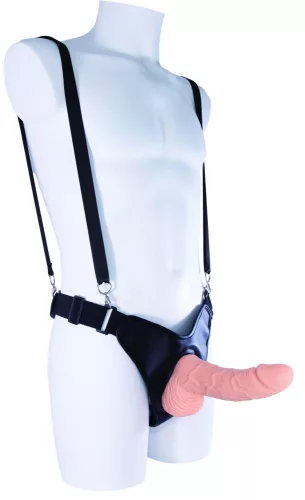 AROUND 7.5" SILICONE HOLLOW STRAP ON WITH PU HARNESS