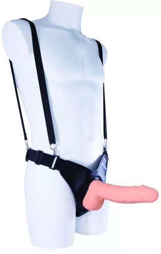 AROUND 8" SILICONE HOLLOW STRAP ON WITH PU HARNESS