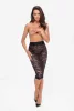 Ambivalence lace up midi skirt  - L