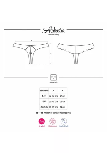 Alabastra crotchless thong L/XL
