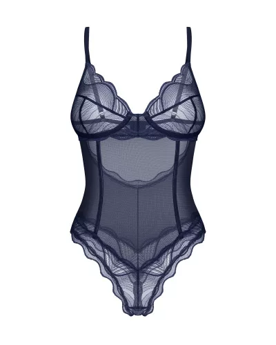 Nightly Blue crotchless teddy M/L