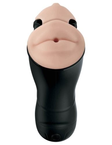 Double Penetration Vibrations Stroker Light/Black